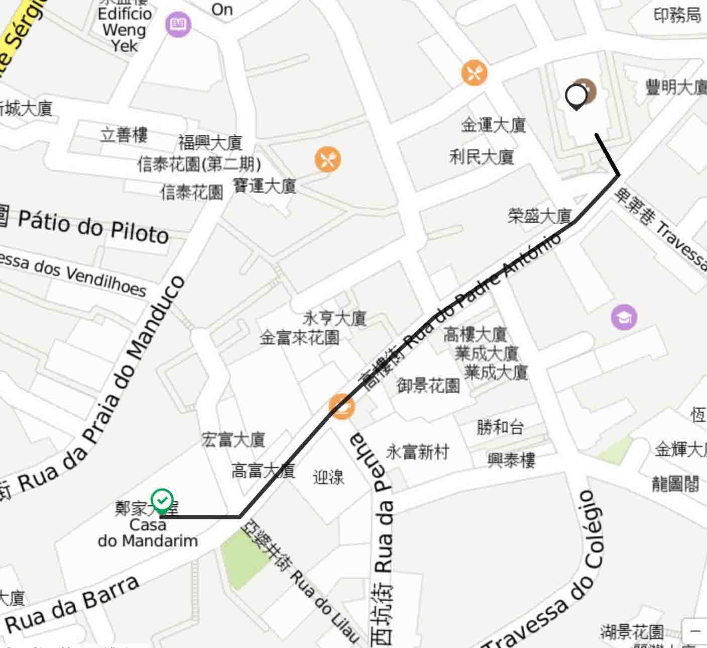 Directions to "Mandarin's House" by "St. Lawrence's Church"
