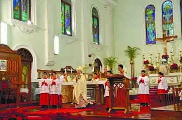 Macau Atrações- Catedral de Macau Missa da Meia Noite de Natal